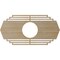 Ekena Millwork Chrysler Wood Fretwork Pierced Ceiling Medallion, Hickory, 34"W x 17"H x 9"ID x 1/4"T CMWP34X17X0250CSHI - alternate 3